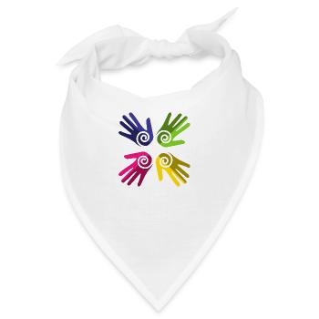 Pride Regenbogenfahne LGBT - Bandana - Weiß - Vorne
