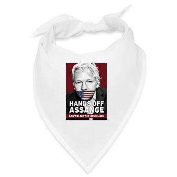 Hände weg Assange - Schieße nicht auf den Messenger - Bandana - Weiß - Vorne