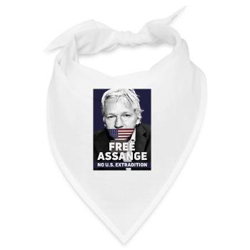 Free Assange - Keine US-Auslieferung - Bandana - Weiß - Vorne