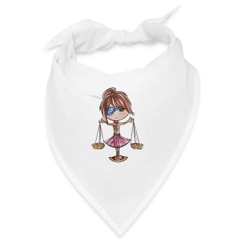 Sternzeichen: Waage - Bandana - Weiß - Vorne