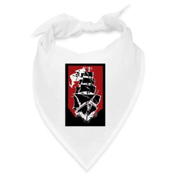 Piratenschiff - Bandana - Weiß - Vorne