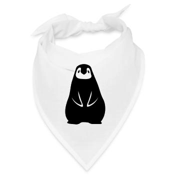 Pinguinbaby Pinguinkind penguin baby Geschenkidee - Bandana - Weiß - Vorne