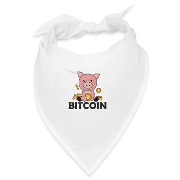Bitcoin Sparschwein Hodl Coins halten digitales - Bandana - Weiß - Vorne