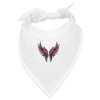 Flügel Symbolik - Bandana - Weiß - Vorne