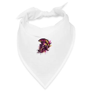 Spartaner Totenkopf Helm Spartan - Bandana - Weiß - Vorne