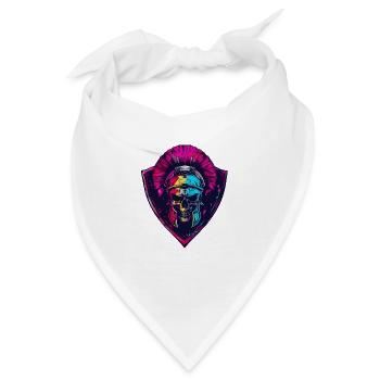 Spartaner Totenkopf Gladiator - Bandana - Weiß - Vorne