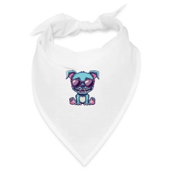 Hund Halloween Zombie Cool - Bandana - Weiß - Vorne