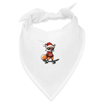 Fuchs Weihnachten Lustig - Bandana - Weiß - Vorne