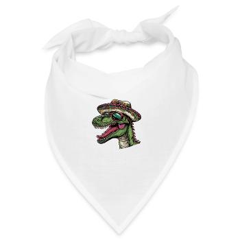 Dinosaurier brontosaurus Sombrero - Bandana - Weiß - Vorne