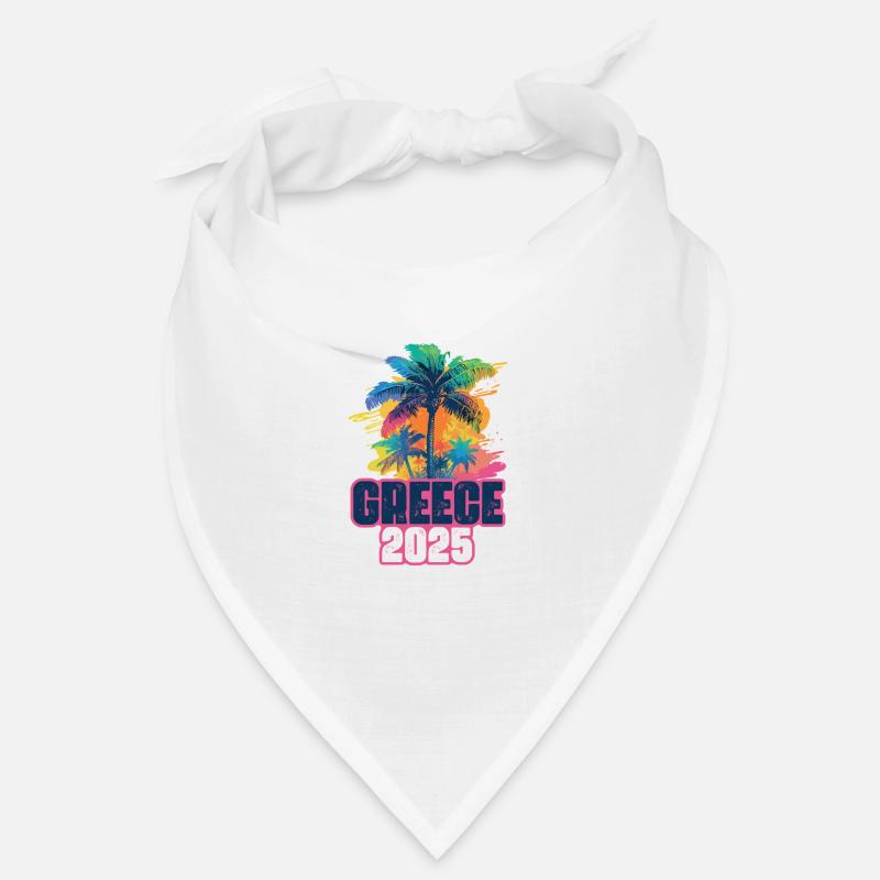 Greece 2025 Holiday Palm Trees Bandana