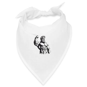 Griechischer Kämpfer - Bandana - Weiß - Vorne