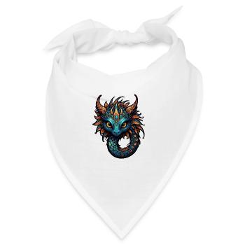 Liebenswertes Fantasiewesen - Bandana - Weiß - Vorne