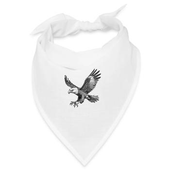 Fliegender Adler, Grafik - Bandana - Weiß - Vorne