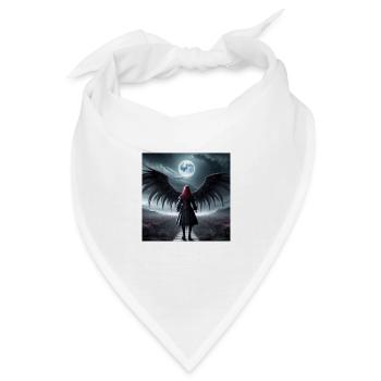 Mondlicht Geflügelte Kriegerin - Bandana - Weiß - Vorne