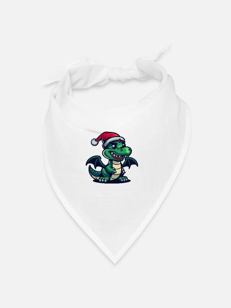 Noël du dragon - Bandana - blanc - Devant