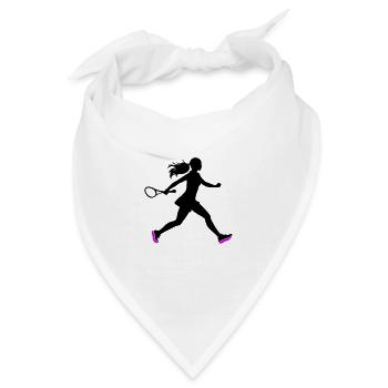 Tennis Spielerin Symbol - Bandana - Weiß - Vorne