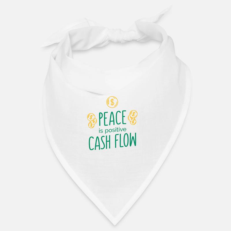 La paix est positive Cashflow drôle de devis d’argent Bandana