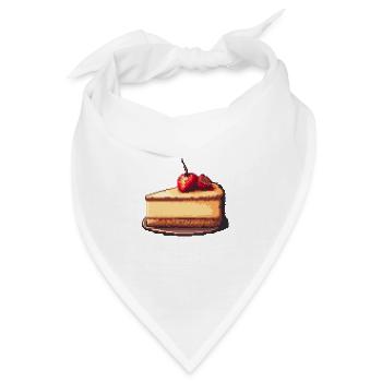 Käsekuchen Pixel - Bandana - Weiß - Vorne