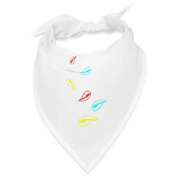 Lippen - Bandana - Weiß - Vorne