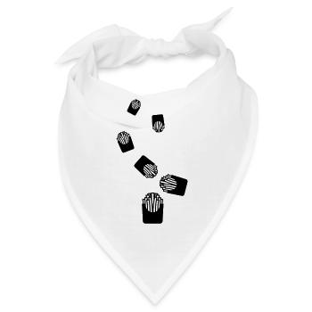 Pommes fast food symbol - Bandana - Weiß - Vorne