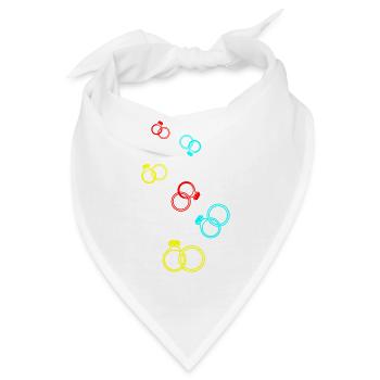 Eheringe symbol - Bandana - Weiß - Vorne