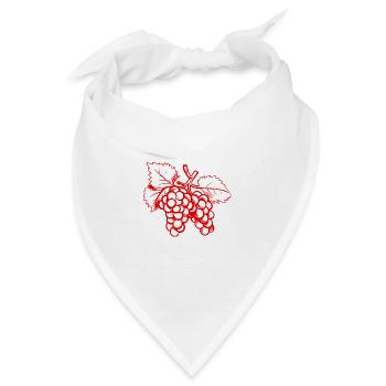 Weintrauben Trauben - Bandana - Weiß - Vorne