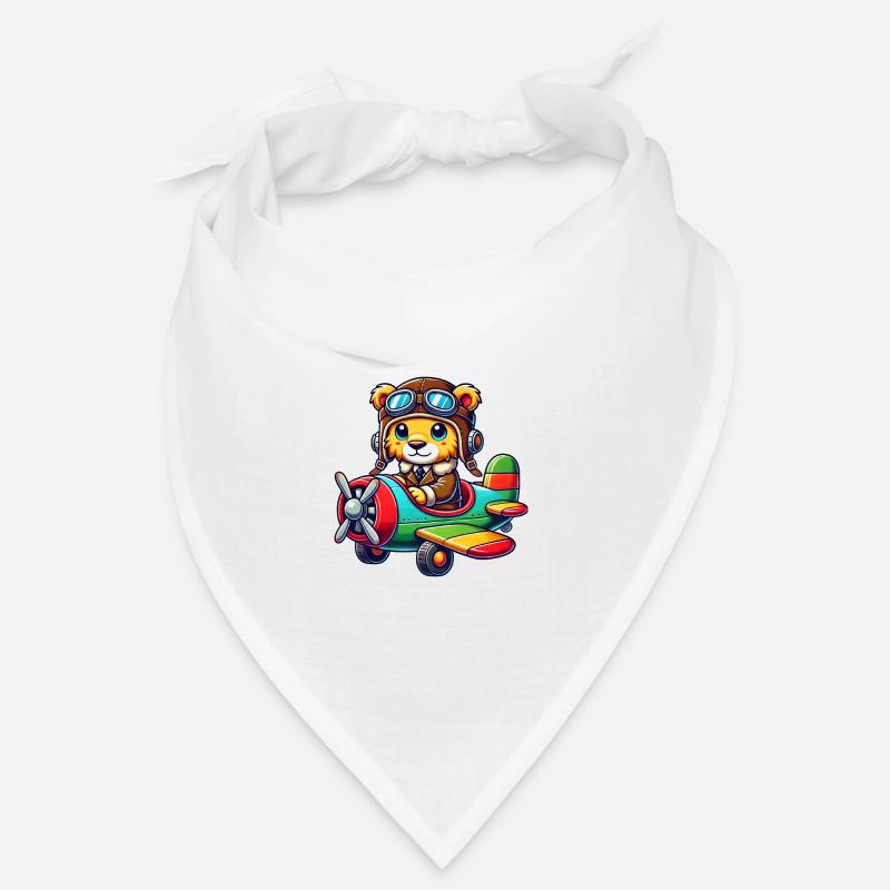Lion Pilot Propeller Plane Flight License Airplane Bandana