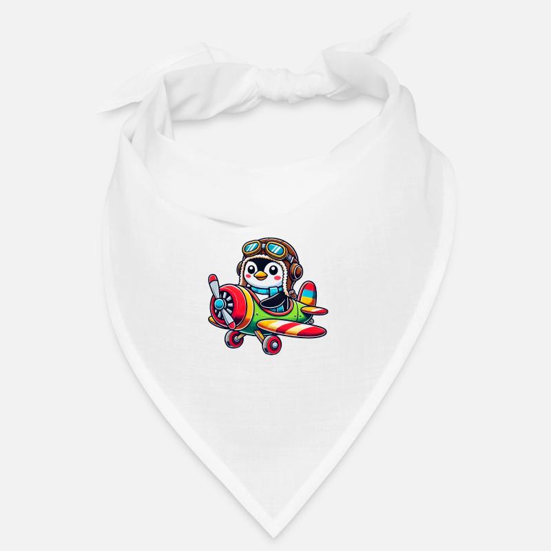 Penguin Pilot Flight License Airplane Propeller Machin Bandana