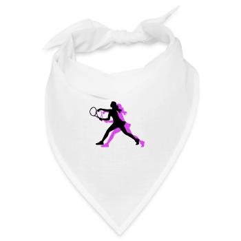 Tennis Spielerin Symbol - Bandana - Weiß - Vorne