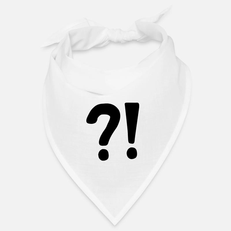 | point d’interrogation Point d’exclamation | icône | Confus - Bandana - blanc