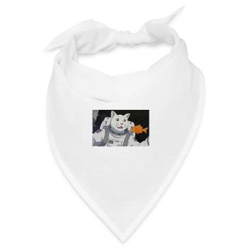 WELTRAUM KATZE - Bandana - Weiß - Vorne