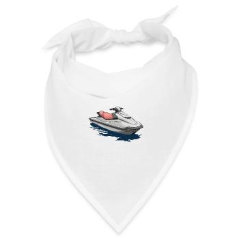 Action am Jetski - Bandana - Weiß - Vorne