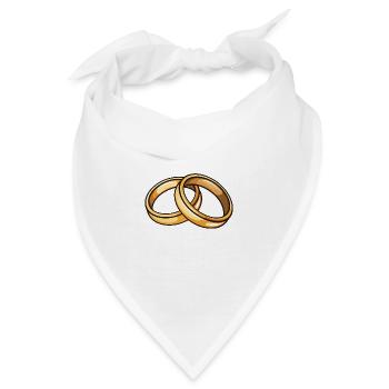 Eheringe Hochzeit - Bandana - Weiß - Vorne
