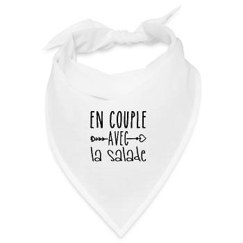 Paare mit Salat, Salat Fans Geschenk - Bandana - Weiß - Vorne