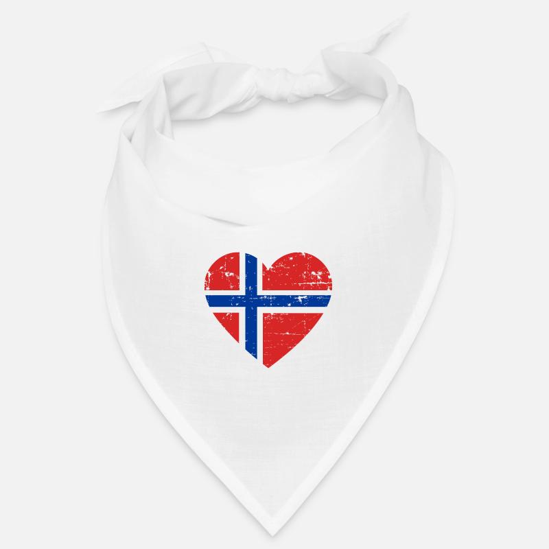 Norwegen Herz Flagge Bandana
