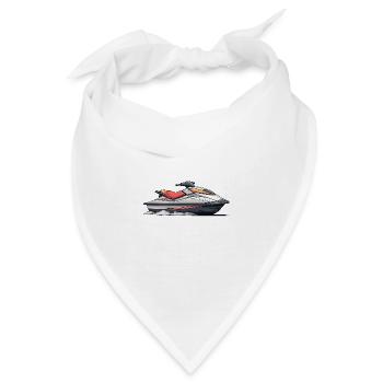 Action am Jetski - Bandana - Weiß - Vorne