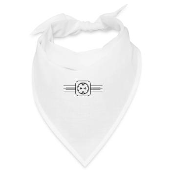 Steckdose Icon Strom - Bandana - Weiß - Vorne