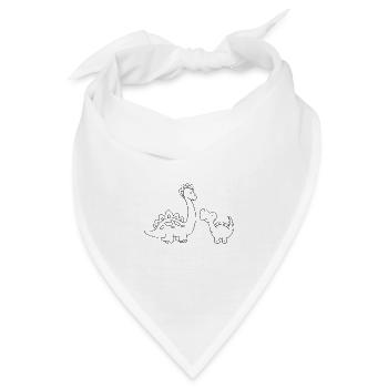 DINO DUO - Bandana - Weiß - Vorne