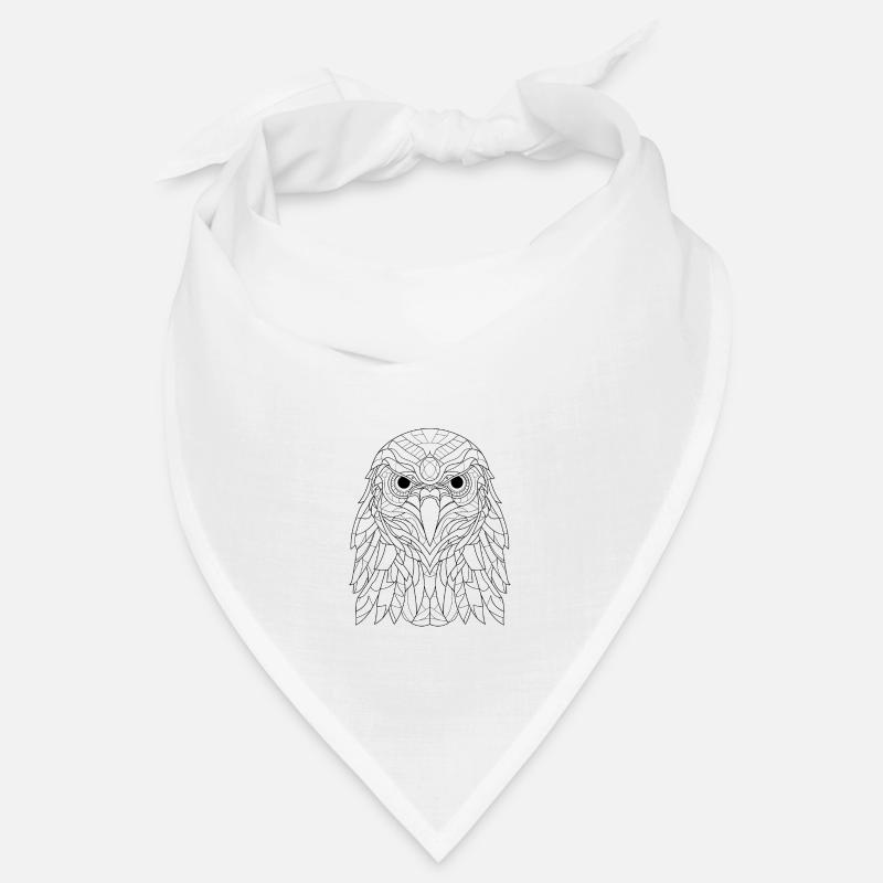 Essence abstraite de faucon : interprétation de l’art au trait Bandana