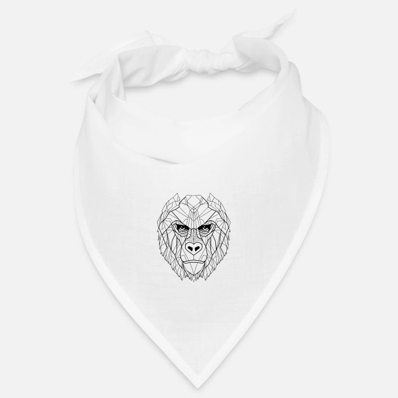 Geometric Gorilla Portrait: Angular Artistry Bandana