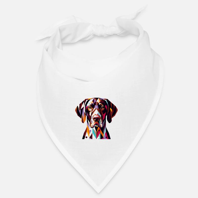 Geometric German Pointer: Dynamic Canine Art Bandana
