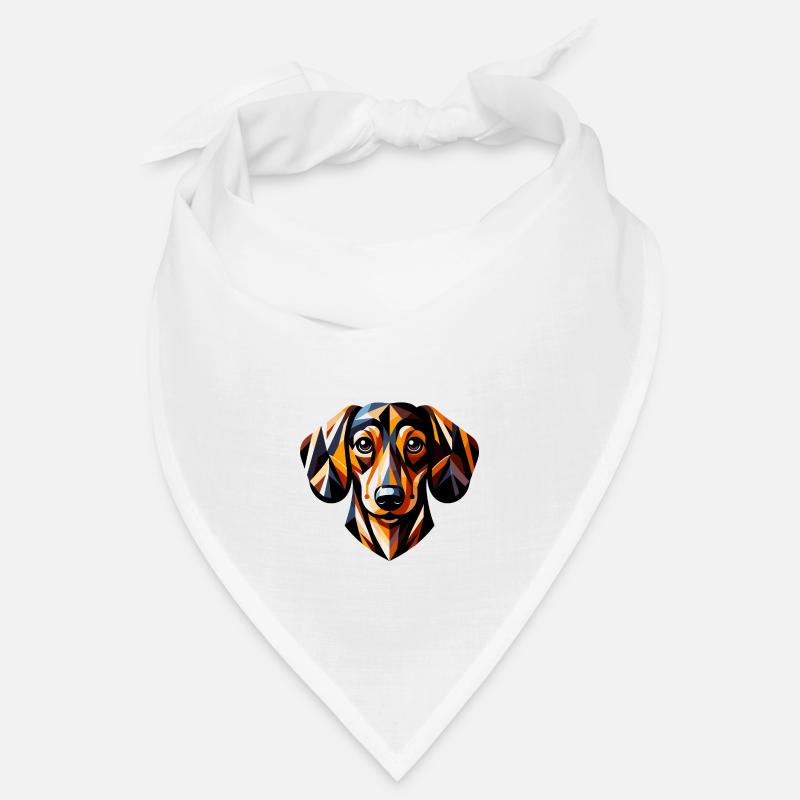 Colorful Dachshund: Geometric Low-Poly Artwork Bandana