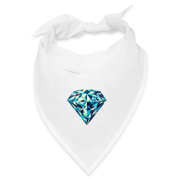 Geometrische Brillanz: Lebendiges Diamantdesign - Bandana - Weiß - Vorne