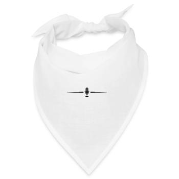 Mikrofon Symbol Linie - Bandana - Weiß - Vorne