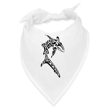 Schwarze Hai - Bandana - Weiß - Vorne
