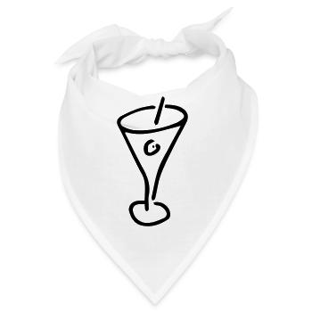 Cocktail,Bar,Nachtleben,Alkohol,Spaß,Getränk - Bandana - Weiß - Vorne