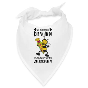 Zuckertüte Fleißiges Bienchen Schule Biene fleißig - Bandana - Weiß - Vorne