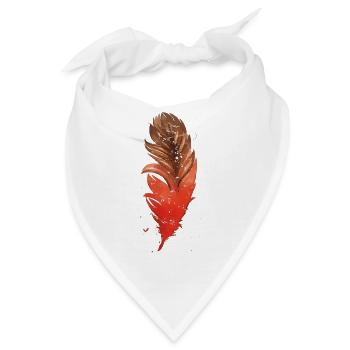 Feder - Bandana - Weiß - Vorne