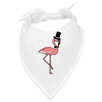 sir herr gentlemen reich zylinder hut monokel flam - Bandana - Weiß - Vorne
