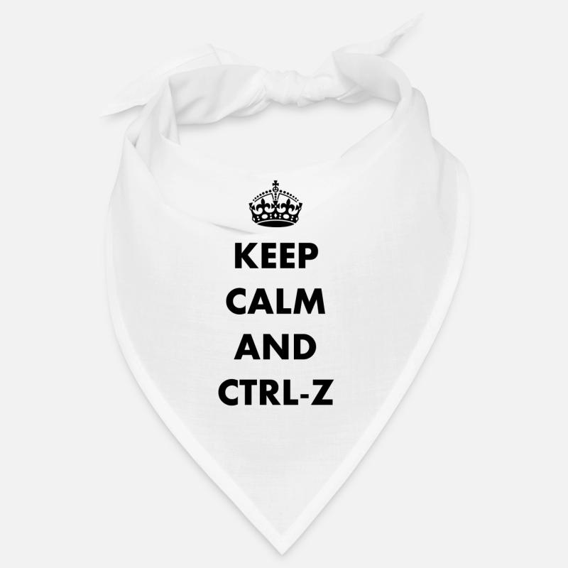Keep Calm and ctrl-z - Bandana - blanc